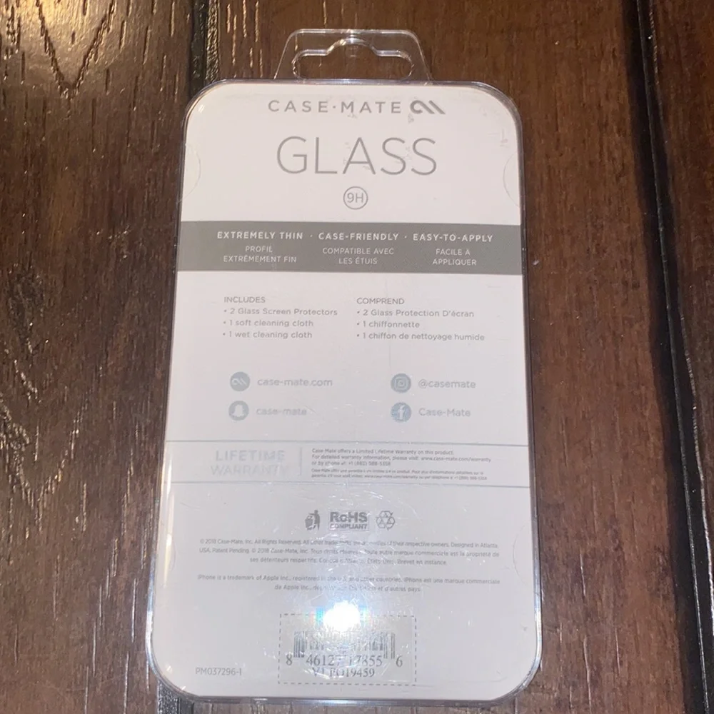 Case-Mate Clear Tough Case iPhone 6 6s 7 8 + Glass Screen Protector (2)